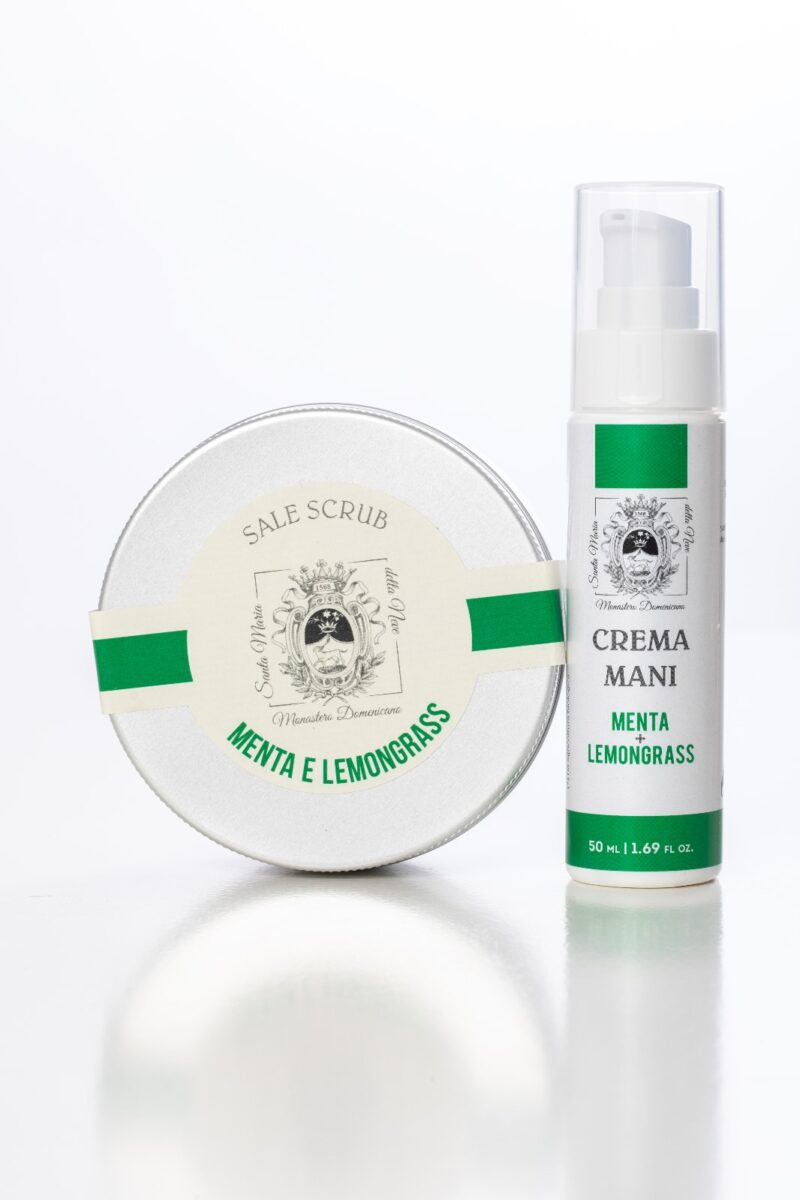 Scrub al Sale e Crema mani Menta e lemongrass Scrub al Sale e Crema mani Menta e lemongrass